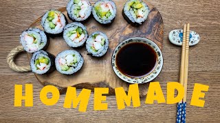 How to Make a Homemade California Rolls [upl. by Reehsab]