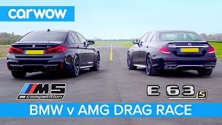 BMW M5 Competition vs MercedesAMG E 63 S  DRAG RACE ROLLING RACE amp BRAKE TEST [upl. by Gasperoni]