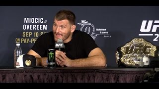 Stipe Miocic Rejects Alistair Overeems Claim That He Tapped UFC 203 [upl. by Nilhsa]