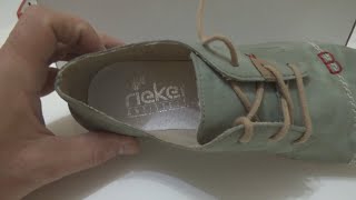 Rieker 5252852 Funzi Miint Green Shoes Unboxing and Test [upl. by Enylhsa321]