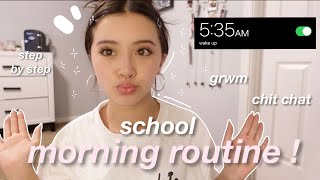 grwm SCHOOL MORNING ROUTINE🕔9th grade freshman [upl. by Kirrad]