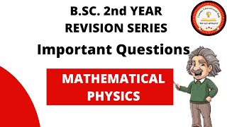 Mathematical Physics Important Questions [upl. by Anigroeg154]