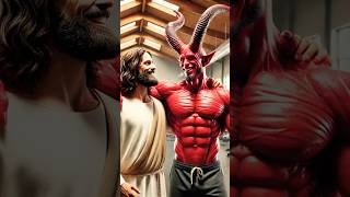 Jesus Christ Workouts with Satan edit fe shorts jesus [upl. by Norrad]