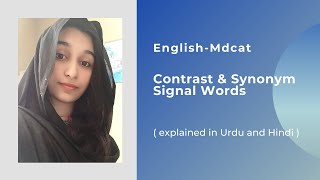 Contrast amp Synonym Signal Words  explained in Urdu and Hindi [upl. by Jelena]