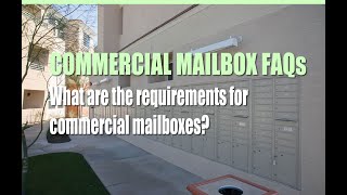 What are the requirements for commercial mailboxes [upl. by Hgiellek166]