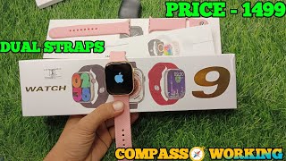 watch 9 smartwatch series 9 smartwatch with apple logo series 9 with apple logo smartwatch [upl. by Eelyrehc]