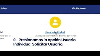 Boleto de Ornato cómo crear un Usuario individual [upl. by Sorvats378]