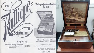 quotLes Cloches de Cornevillequotplayed on 1905 Kaliope Musicbox Made in Germany「コルヌヴィルの鐘」カリオペ60G 1905年頃 [upl. by Hiltner]