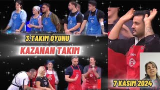 MASTERCHEF TÜRKİYE 7 KASIM 2024  3TAKIM OYUNUNU HANGİ TAKIM KAZANDI masterchef [upl. by Epolenep]