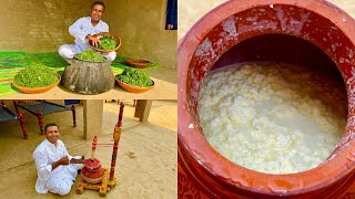 Saag Makkhan Malai Aur Makki Ki Roti  Traditional Saag Recipe  Punjabi Saag  Village Life Punjab [upl. by Topliffe]