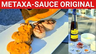 ♨️ GRILLBLITZ Metaxasauce Original Schweinefilet mit Sauce vom Grill für Gyros vom Griechen Rezept [upl. by Notsirb504]