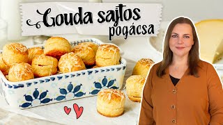 Gouda sajtos pogácsa recept 🧀 puha extrán sajtos pogácsa 🧈 [upl. by Nnylekoorb]