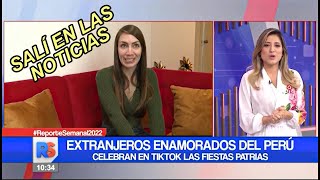 Salí en las noticias EXTRANJEROS ENAMORADOS del PERÚ celebran en TikTok FIESTAS PATRIAS [upl. by Fishbein]