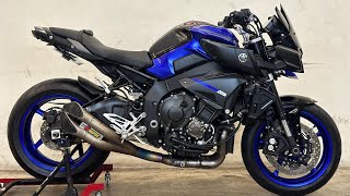 Yamaha MT10 2017 Exhaust sound Akrapovic motogp [upl. by Min]