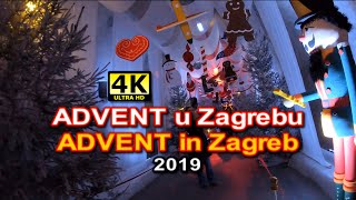 4K Advent u Zagrebu Advent in Zagreb 2019 [upl. by Easton]