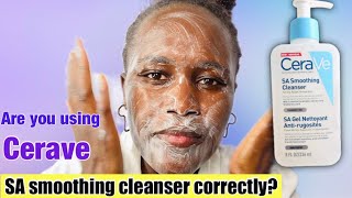 ✨HOW TO USE CERAVE SA SMOOTHING CLEANSER FOR DRY ROUGH BUMPY SKIN REVIEW amp DEMO✨ [upl. by Enelcaj]