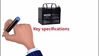 Weize 12V 35AH Best Battery For Lawn Tractor Explain With Whiteboard Animation [upl. by Namron899]