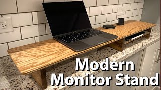 How to Build a DIY Monitor Desk Stand  Make Your Own Grovemade Desk Shelf [upl. by Kulda101]