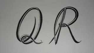 Letras Tribales Q y R Bases sencillas para crear y dibujar letras tribales [upl. by Elvyn]