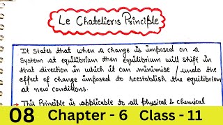 Le Chateliers Principle  Equilibrium [upl. by Hemphill]