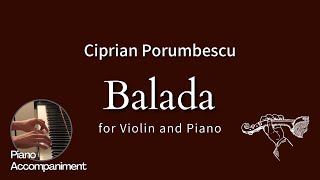 Porumbescu  Balada op 29  Piano Accompaniment [upl. by Inalej]