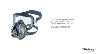 GVS Elipse Integra Half Mask P3 With Integral Safety Goggle Medium Large x 1 MED LARGE SPR407 [upl. by Toile]