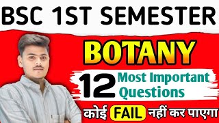 bsc 1st semester Botany 12 important question Botany important question bsc 1st semester [upl. by Narba]