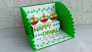 DIY  Happy Diwali Card  Handmade Diwali Greetings Card  Diwali Pop up Card  Festival Card [upl. by Sidnac]