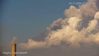 Actividad Del Volcan popocatépetl Desde Cholula Puebla 110324 [upl. by Naitsirk]