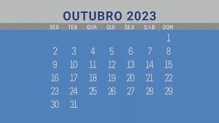 Agenda Fiscal de outubro de 2023 [upl. by Duane796]