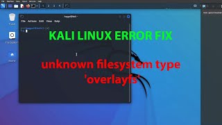 LINUX ERROR FIX unknown filesystem type overlayfs [upl. by Selim]