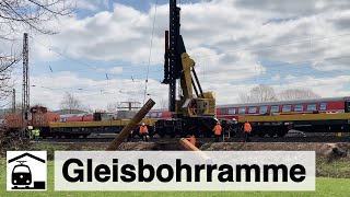 Bauarbeiten Kinzigtalbahn  Krupp Gleisbohrramme  Gleisbagger [upl. by Jackie]