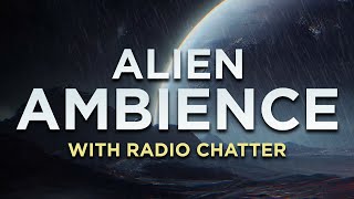 Radio Chatter From An Alien Planet Outpost  SciFi Rain Ambience  4K [upl. by Yelahc639]