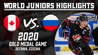 Canada vs Russia  2020 WJC Gold Medal Game  Extended Highlights [upl. by Zeb]