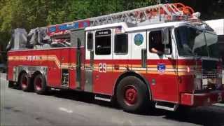 FDNY RESPONDING COMPILATION 35 FULL OF BLAZING SIRENS amp LOUD AIR HORNS THROUGHOUT NEW YORK CITY [upl. by Gretta]