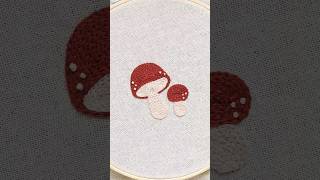 Simple Mushroom Embroidery Design using Chain Stitch embroidery mushroom diy tutorial [upl. by Woodberry]