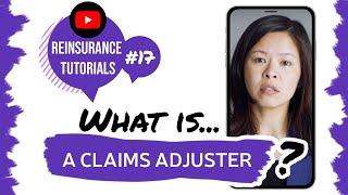 ✅ What is a claims adjuster  Reinsurance tutorials 17 [upl. by Amye]