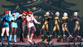 【KOF Mugen】Shermie Team vs Angel Team 🔥 AI Gameplay [upl. by Lotsirk]