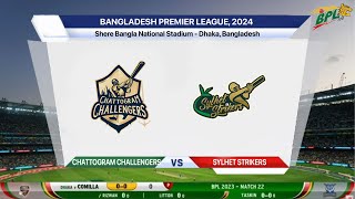 🔴Live Chattogram Challengers Vs Sylhet Strikers  Match 2  CCH vs SYL  Bangladesh Premier League [upl. by Rafaelle]