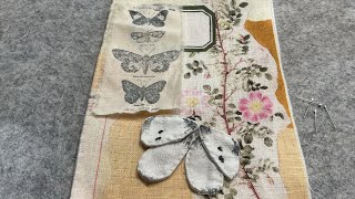 Butterflies and moths roxysjournalofstitchery vol 6 field notes handstitched textileart [upl. by Viola]