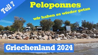 Vlog7 Griechenland mit dem Wohnmobil Peloponnes  Hafen von Kilini  Rollertouren Traumstrand usw [upl. by Meeharb]