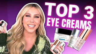 Top 3 Eye Creams for Firming Crepey Under Eyes Wrinkles Dark Circles and Puffiness [upl. by Aenej]