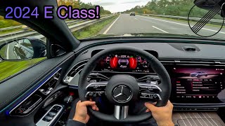 2024 MercedesBenz E Class on Autobahn W214 POV DRIVE [upl. by Nailimixam456]