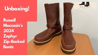 Unboxing Russell Moccasin 2024 Zephyr ZipBacked Boots [upl. by Olmsted]