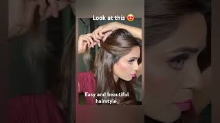 Easy and beautiful hairstyle hairstyles tutorial hairstylist  trending ytshorts sneakpeak [upl. by Myrtie]