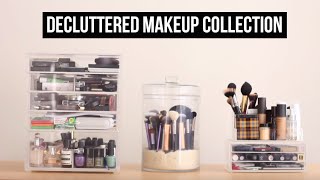 Decluttered Makeup Collection Storage and Organization  Procrastinating Pretty [upl. by Fanechka]