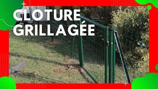 comment faire une clôture grillagée avec un portillon [upl. by Queri]