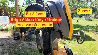 Stiga fűnyírótraktor elgörbült vágókéstengely 2 rész Motor kiszerelés [upl. by Lertsek]