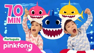 🦈 Dança Fintástica do Bebê Tubarão 🦈   Completo  Pinkfong Bebê TubarãoCanções para Crianças [upl. by Gottuard695]