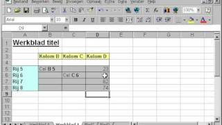 EXCEL Les 6 werkbladen cellen kolommen rijen optellen aftrekken delen vermenigvuldigen [upl. by Margarethe292]